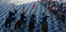 Animação de rua - Cavalaria da GNR na Praça 5 de Outubro