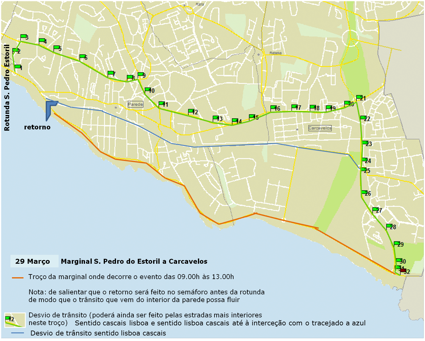 sao pedro do estoril mapa COMUNICADO   São Pedro do Estoril e Carcavelos | Corte de trânsito 